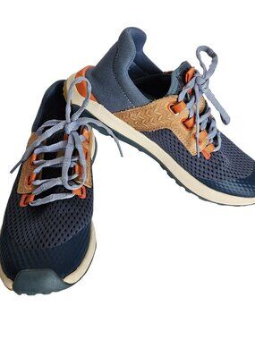 Olakai Woman SZ 7 Wailuku Athletic Shoe Blue Mesh Tan Blue Suede Comfort Run